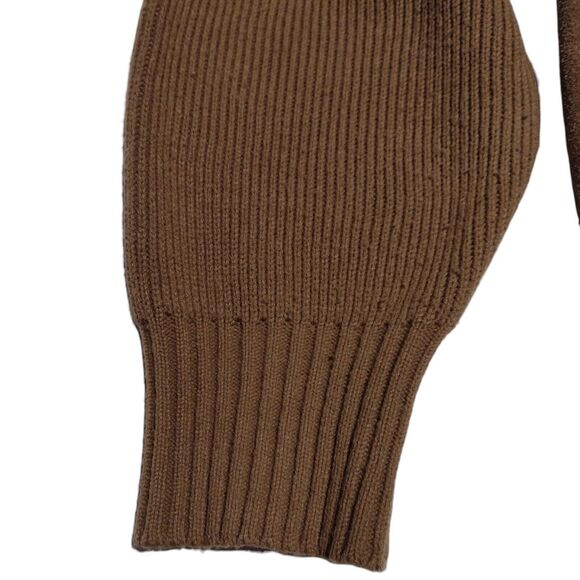 Vintage 60-70's SEARS Sportswear Leather Suede Knit Sweater Bomber Jacket XL Tan - Picture 8 of 15